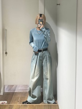 「アイテム（ベルト）」を使った、みきのすけさん（レディース・160cm・30代）の夏コーディネート