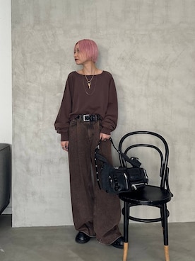 「アイテム（スウェット）」を使った、みきのすけさん（レディース・160cm）の夏コーディネート