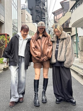 「JEANASIS（ジーナシス）のアイテム（スウェット）」を使った、みきのすけさん（レディース・160cm）の秋コーディネート