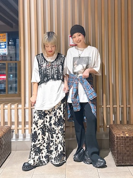 「アイテム（ニットキャップ/ビーニー）」を使った、みきのすけさん（レディース・160cm）の夏コーディネート