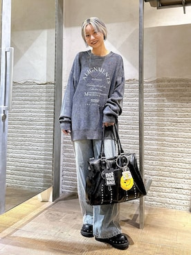 「JEANASIS（ジーナシス）のスタッズボリュームサボ/571517（サンダル）」を使った、みきのすけさん（レディース・160cm）の秋コーディネート