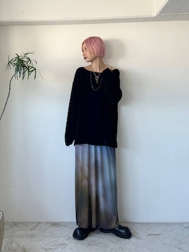 「JEANASIS（ジーナシス）のスタッズボリュームサボ/571517（サンダル）」を使った、みきのすけさん（レディース・160cm）の夏コーディネート