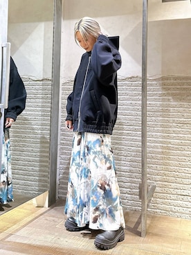 「アイテム（ブルゾン）」を使った、みきのすけさん（レディース・160cm・30代）の秋コーディネート