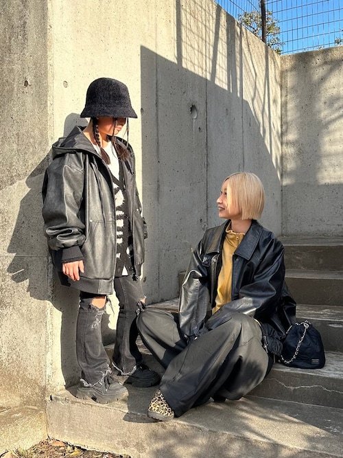 セール】ヴィンテージレザーブルゾン/640179（ブルゾン）｜JEANASIS