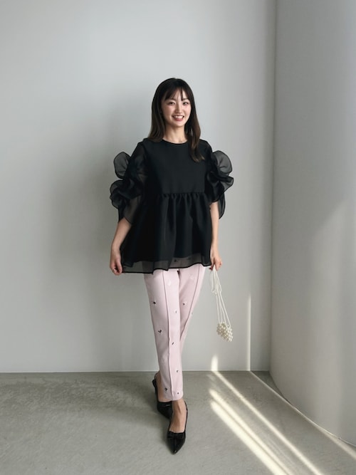 入荷通知 アプリ おすすめ ペプラムシアーブラウス（シャツ/ブラウス）｜MERAKI（メラキ トップス