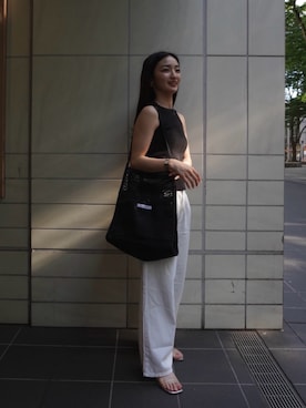 「SHE HER HER HERS（シーハーハーハーズ）のアイテム」を使った、natsukiさん（レディース・159cm）の夏コーディネート