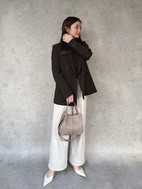 「SHE HER HER HERS（シーハーハーハーズ）のアイテム」を使った、natsukiさん（レディース・159cm）の冬コーディネート