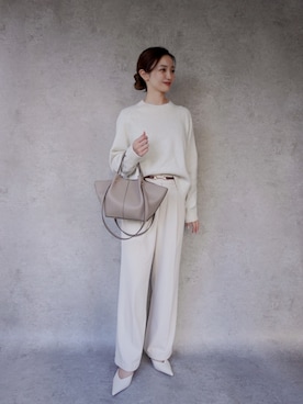 「SHE HER HER HERS（シーハーハーハーズ）のアイテム」を使った、natsukiさん（レディース・159cm）の冬コーディネート