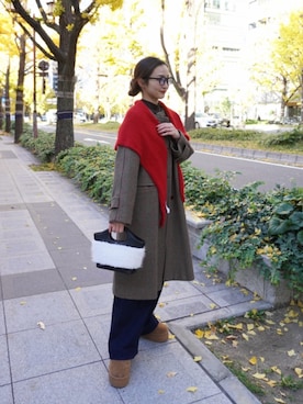 「SHE HER HER HERS（シーハーハーハーズ）のアイテム」を使った、natsukiさん（レディース・159cm）の冬コーディネート