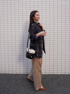 「SHE HER HER HERS（シーハーハーハーズ）のアイテム」を使った、natsukiさん（レディース・159cm）の冬コーディネート