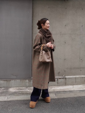 「SHE HER HER HERS（シーハーハーハーズ）のアイテム」を使った、natsukiさん（レディース・159cm）の冬コーディネート