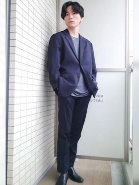 「Lui's（ルイス）のアイテム（スリッポン）」を使った、kamigatatomoさん（メンズ・174cm）の春コーディネート
