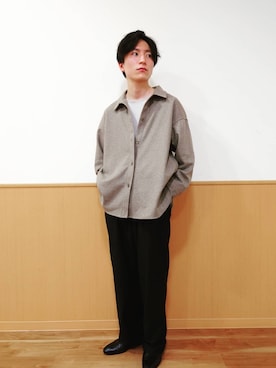 「Lui's（ルイス）のアイテム（スリッポン）」を使った、kamigatatomoさん（メンズ・174cm）の秋コーディネート