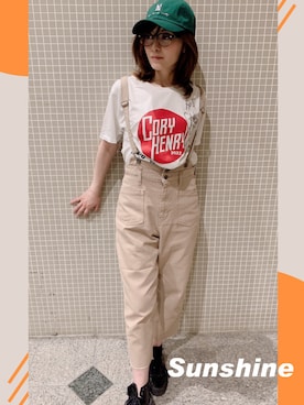 「FREE'S MART（フリーズマート）のアイテム（オールインワン・サロペット）」を使った、Anli.Pfさん（レディース・161cm）の春コーディネート
