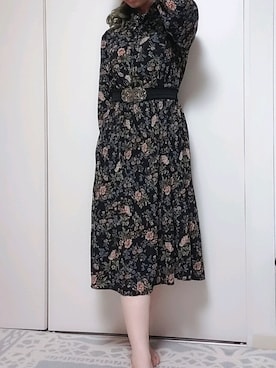 「アイテム（ワンピース/ドレス）」を使った、ASUKAさん（レディース・156cm・40代）の秋コーディネート