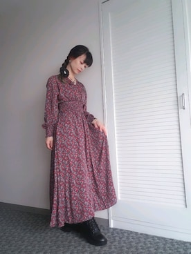 「アイテム（ワンピース/ドレス）」を使った、ASUKAさん（レディース・156cm・40代）の秋コーディネート