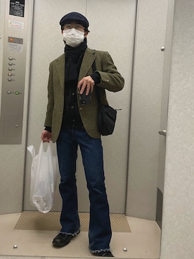 「FRYE（フライ）のアイテム」を使った、grcktさん（メンズ・165cm）の冬コーディネート