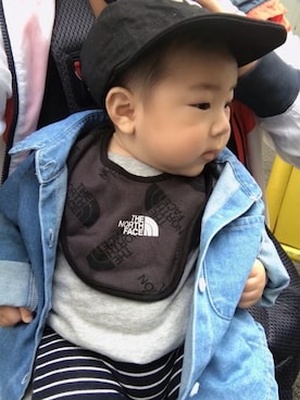 「no brand（ノーブランド）のアイテム（ジャケット/アウター）」を使った、ぐーさん（キッズ・70cm）の冬コーディネート