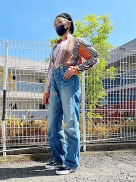 「ごきげんウィーク」｜「アイテム（ハンチング/ベレー帽）」を使った、コテンコテツさん（レディース・165cm）の春コーディネート
