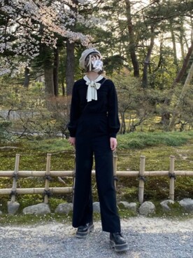 「PAMEO POSE（パメオポーズ）のアイテム（オールインワン・サロペット）」を使った、Mayaさん（レディース・167cm）の秋コーディネート