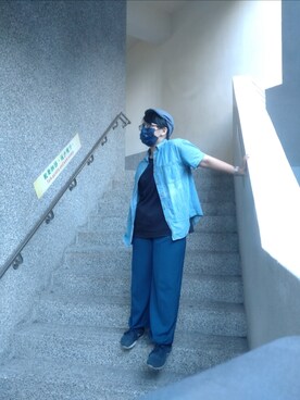 「NET（ネット）のアイテム（パンツ）」を使った、みずさん（レディース・153cm）の冬コーディネート