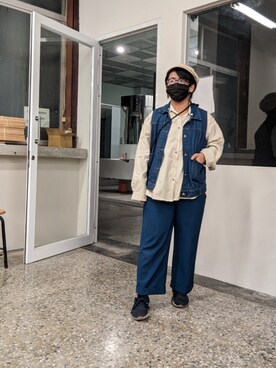 「NET（ネット）のアイテム（パンツ）」を使った、みずさん（レディース・153cm）の冬コーディネート