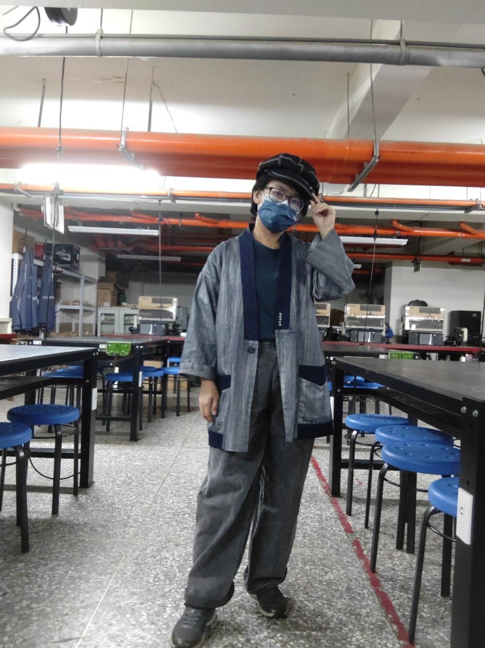 「ootd、outfit、oversize、日系、日常、日系穿搭、日常穿搭、休閒搭配、穿搭、穿搭日記、穿搭分享、穿搭日常」｜「青古のアイテム（デニムパンツ、グレー系）」を使った、みずさん（レディース・153cm）の夏コーディネートの1枚目の写真