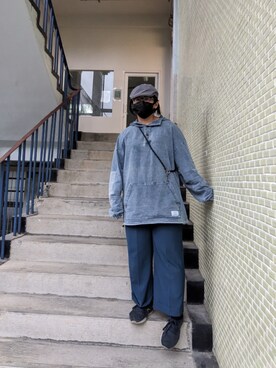 「NET（ネット）のアイテム（パンツ）」を使った、みずさん（レディース・153cm）の春コーディネート