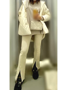「海外系ファッション」｜「アイテム（その他アウター）」を使った、hemhemさん（レディース・158cm）の冬コーディネート
