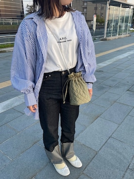 「4youstory（フォーユーストーリー）のアイテム」を使った、inoari1026さん（レディース・156cm）の春コーディネート