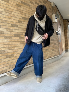 「RAGEBLUE（レイジブルー）のアイテム（ダウンジャケット/コート）」を使った、kkengoさん（メンズ・175cm）の冬コーディネート