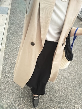「green label relaxing（グリーンレーベルリラクシング）のアイテム（かごバッグ）」を使った、meganemoさん（レディース・163cm）の夏コーディネート