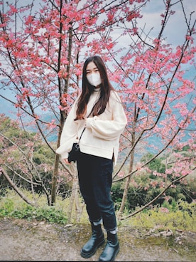 「amai（-）のアイテム」を使った、bunbunnnnnさん（レディース・161cm）の冬コーディネート