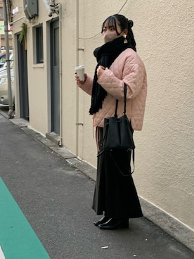 「PUBLUX（パブリュクス）のアイテム（その他アウター）」を使った、Ayakaさん（レディース・165cm）の冬コーディネート