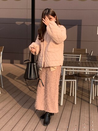 muguet（ミュゲ）の「side slit quilting jacket（ダウンジャケット 