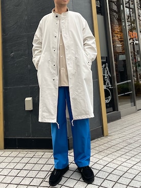 「a.v.v（アーヴェヴェ）のアイテム（モッズコート）」を使った、ishideさん（メンズ・177cm）の冬コーディネート