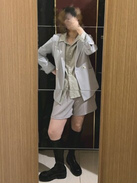 「西裝外套」｜「アイテム（チェスターコート）」を使った、 sunny hsuさん（レディース・166cm）の冬コーディネート