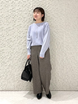 「ラメニット」｜「アイテム（その他）」を使った、sakuさん（レディース・146cm）の冬コーディネート