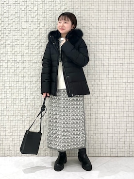 「ニットアップ」｜「アイテム（ブーツ）」を使った、sakuさん（レディース・146cm）の秋コーディネート