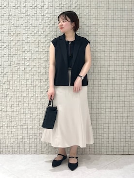 「インディヴィ」｜「アイテム（タンクトップ）」を使った、sakuさん（レディース・146cm）の春コーディネート