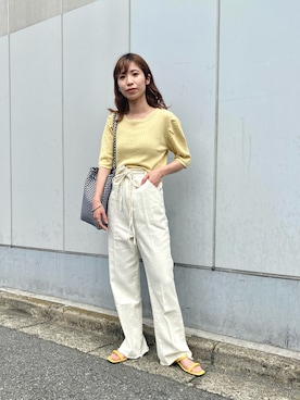 「yellow」｜shibuya   mioさん（レディース・154cm）の夏コーディネート