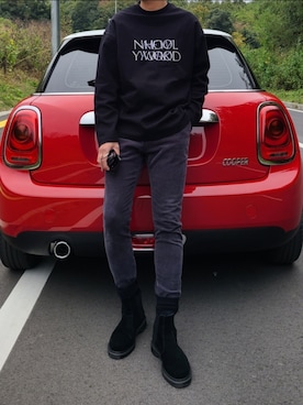 「N.HOOLYWOOD」｜ウダさん（メンズ・174cm）の冬コーディネート