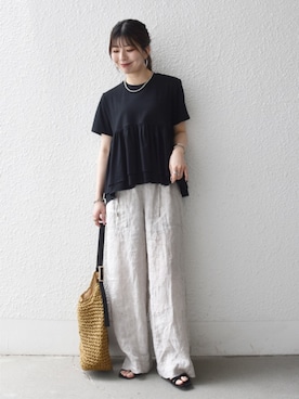 藤原さん(レディース・162cm)の夏コーディネート