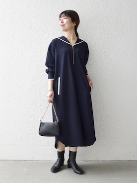 藤原さん(レディース・162cm)の冬コーディネート
