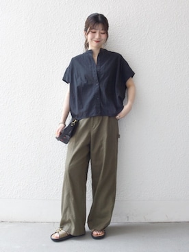 「EBLOUNA（エブローナ）のアイテム」を使った、藤原さん（レディース・162cm）の夏コーディネート