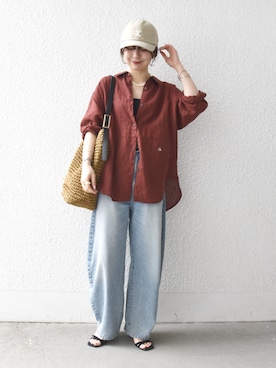 藤原さん(レディース・162cm)の夏コーディネート