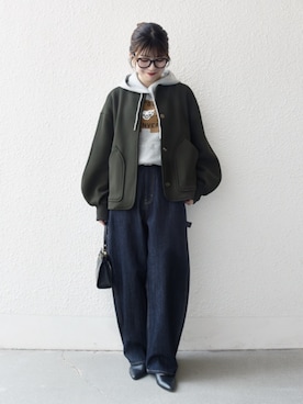 「イエベ春」｜藤原さん（レディース・162cm）の秋コーディネート