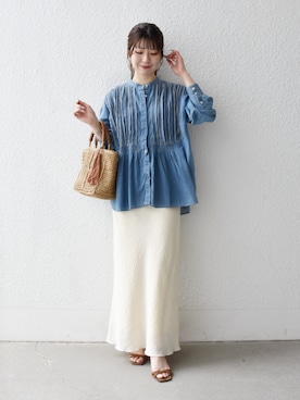 「SHIPS any（シップス エニィ）のアイテム」を使った、藤原さん（レディース・162cm）の春コーディネート