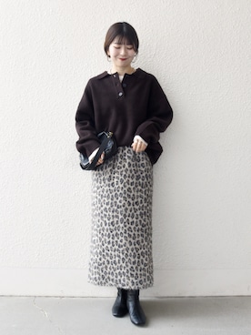 「SHIPS」｜藤原さん（レディース・162cm）の秋コーディネート