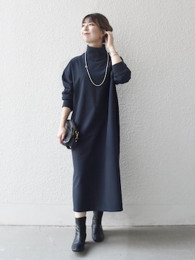 「SHIPS」｜「アイテム（ワンピース/ドレス）」を使った、藤原さん（レディース・162cm）の秋コーディネート